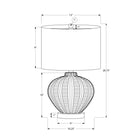 Monarch Specialties - Luminaire - 21 po H Lampe De Table - Abat-Jour Ivoire / Crème - Résine Crème - Transitionnel-Attaché à un cordon transparent de 6 pieds de long, cette lampe polyvalente s'intègre parfaitement aux tables d'extrémité ou latérales du salon ou du bureau à domicile, ou à une table de chevet dans la chambre pour une option d'éclairage élégante