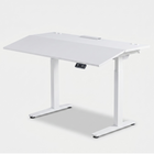 MotionGrey - Bureau debout électrique réglable Ultra  avec plateau inclinable - 55,1 po - Blanc-Bureau électrique de 55,1 po offrant un réglage motorisé de la hauteur pour travailler assis ou debout