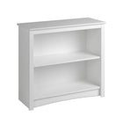 Prepac - Bibliothèque 2 étagères - Blanc-1 tablette réglable, 1 tablette fixe