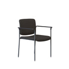 Nightingale - Chaise d'appoint Cricket II avec accoudoirs évasés - Noir-La finition du cadre est une couche de poudre époxy à fort impact, appliquée électrostatiquement pour la résistance à la corrosion, standard en noir semi-brillant