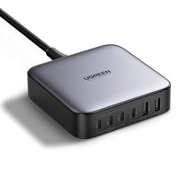 UGREEN - Chargeur rapide USB-C/USB-A de bureau 200 W-Vivez une nouvelle expérience de charge ultra-efficace avec la station de charge de bureau Ultimate 6-en-1 GaN d'UGREEN. Ce chargeur de pointe exploite la puissance du dernier chipset GaN, garantissant une charge ultrarapide pour tous vos appareils