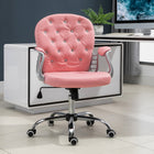 Vinsetto - Chaise d’ordinateur pivotante à 360-degrés - rose-Réglez la hauteur du siège selon vos besoins pendant de longues heures de travail