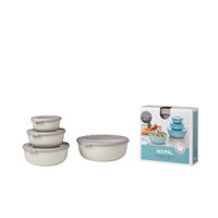 Mepal - CIRQULA ENS/4 Rnd Shlw 350+750 mL, 1.25+2.25L/12+25+47+76oz  Blanc-Va au lave-vaisselle