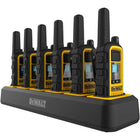 DEWALT - DXFRS800 lot de 48 radios robustes avec 8 chargeurs à 6 ports-Norme IP67 étanche à la poussière et à l'eau