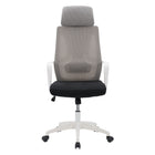 Chaise de bureau à dossier en maille Workspace de CorLiving - Gris et noir-Dossier en maille respirant et bien ventilé