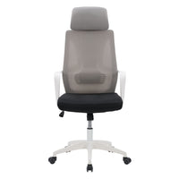 Chaise de bureau à dossier en maille Workspace de CorLiving - Gris et noir-Dossier en maille respirant et bien ventilé