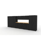 Cat - Ensemble d’armoires de rangement de garage entièrement soudées incluant 3 casiers, 3 armoires murales, 1 armoire de base, 2 armoires à outils et un plan de travail de 84 po-Construction entièrement soudée et préassemblée : assure une rigidité et une solidité durables sous une utilisation intensive