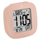 Marathon - Réveil compact Cl030058pi avec température et date, 3 x 3 x 1 po, rose-Plastique rose