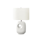 Monarch Specialties - Luminaire - 26 po H Lampe De Table - Céramique Blanche - Abat-Jour Ivoire / Crème - Contemporain - Moderne-Lampe de table contemporaine de 26 pouces de haut, dotée d'une élégante base en céramique blanc et d'un design découpé, alliant parfaitement l'esthétique moderne à la fonctionnalité pour illuminer tout salon, bureau ou chambre à coucher