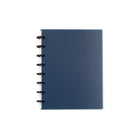 Cambridge - Cahier Poly Disc, bleu marine, petit, 60 feuilles-Comprend 60 feuilles lignées étroites repositionnables qui peuvent être retirées et déplacées d'une section à l'autre. 