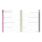 Blueline - 2026 Agenda hebdomadaire/mensuel Lavande Florale avec onglets mensuels - 11 po x 8-1/2 po - Trilingue-Planificateur mensuel avant chaque mois