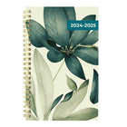 Blueline - 2024-2025 agenda académique hebdomadaire/mensuel - 8 po x 5 po - Collection Foliage assortie - Bilingue-Espace ligné pour chaque jour de la semaine