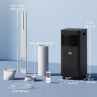 HOMCOM - Climatiseur silencieux 8000 BTU avec télécommande - noir-Mode sommeil et minuterie 24 heures pour un repos paisible 