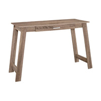 Monarch Specialties - 7191 Bureau 42 po - Taupe Fonce Avec Tiroir De Rangement-Un bureau d'ordinateur contemporain, élégant et fonctionnel, fini sur tous les côtés en stratifié lisse brun aspect bois, parfait pour un petit bureau à domicile.