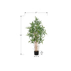 Monarch Specialties - Plante Artificielle - 50 po H - Arbre À Bambou - Mis En Pot - Feuilles Vertes - Pot Noir-Cette plante de sol factice est faite avec les meilleurs matériaux et ne nécessite aucun entretien ni d'arrosage, pour une accentuation décorative durable et respectueuse de l'environnement qui durera toute une vie