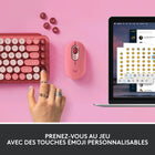 Logitech POP Keys Clavier Mécanique Sans Fil - Heartbreaker-Frappe bondissante: Expérimentez une frappe presque addictive sur un clavier mécanique style machine à écrire , vos doigts bondissent sur les touches concaves et confortables : clics, clacs et pop