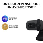 	 Logitech Brio 100 webcam Full HD pour réunions/streaming, équilibre auto de l'éclairage micro intégré - Graphite-9