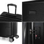 Bugatti - Ensemble de 3 valise rigide ABS - Bruxelles - Noir-Poignée supérieure renforcée sur tous les modèles et poignée latérale renforcée sur les modèles moyens et grands