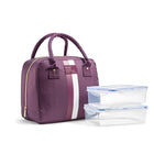 Fit + Fresh - Kit déjeuner Bloomington avec 2 récipients de luxe à couvercle-Poignées arrondies pour un look sophistiqué et pour une portabilité facile