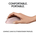 Logitech - M240 Silent Souris sans fil - Rose-La souris est conçue pour être aussi confortable pour les utilisateurs gauchers que droitiers