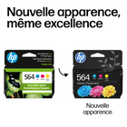 HP 564 Ens. 3 cartouches d’encre cyan, magenta et jaune d’origine (N9H57FN)-Compatibilité: HP Deskjet 3520s. HP Officejet 4610, 4620, 4622. HP Photosmart 5510, 5512, 5514, 5515, 5520, 5525, 6510, 6512, 6515, 6520, 6525, 7510, 7515, 7520, 7525, B8550, C6340, C6350, D7560, C510, B209, B210, C309, C310, C410.