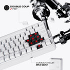 Cybeart - Nighthawk 75 Clavier De Jeu Sans Fil Tri-Mode Rgb Tkl - Blanc-Interrogation ultra-rapide de 1 000 Hz avec une latence de 1 ms pour une saisie précise et sans décalage, que ce soit pour les jeux ou le travail