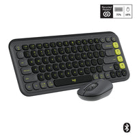 Logitech - Pop Icon ensemble clavier et souris Bluetooth - Graphite-Lancez-vous avec POP: démarquez-vous avec cet ensemble clavier et souris Bluetooth élégant au design audacieux, compact et doté de touches et boutons d’action personnalisables pour vous permettre de maîtriser votre espace

