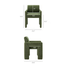 Modway - Daven Tissu Chaise de salle à manger rembourrée in Feuillage-Tissu d’ameublement