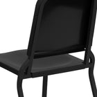 Flash Furniture - Chaise de musique/d'orchestre Melody noire empilable de la série HERCULES à haute densité-Finition du cadre enduit de poudre noire