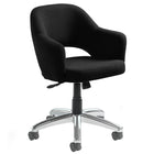 Nightingale - Chaise design Tonik - Noir-Base à 5 branches en aluminium poli avec finition laquée transparente pour conserver un aspect brillant