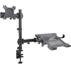 ShoppingAll - Support pour double écran et ordinateur portable entièrement réglable - Noir-Peut accueillir un écran de 15 à 32 pouces et un ordinateur portable de 12 à 17 pouces. Chaque bras peut supporter jusqu'à 17,6lb/8kg de moniteur avec des trous de montage VESA de 75mm x75mm ou 100mm x 100mm ou un ordinateur portable.