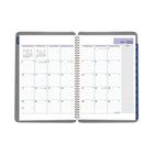 AT-A-GLANCE - Agenda hebdomadaire/mensuel traditionnel 2027 - 11 po H x 8 1/2 po l - gris - bilingue-Hebdomadaire : une semaine sur deux pages, horaire ouvert, mensuel : un mois sur deux pages avec onglets