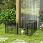 PawHut - Parc à Chiots 8 Panneaux Robustes pour Chiots de Petite et Moyenne Taille-Autoportant ou fixé, des aventures vous attendent dans les pièces ou les jardins
