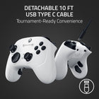Razer - Wolverine V3 TE Édition Tournoi Manette pour Xbox, PC - Blanc-Mode tournoi sur PC: polling rate de 1 000 hz pour le jeu compétitif sur pc. lorsque vous jouez en filaire sur pc, un mode tournoi spécial permettant un polling rate de 1 000 hz peut être activé à l'aide de l'application razer controller ou via un raccourci sur la manette