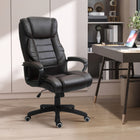Vinsetto - Fauteuil de bureau exécutif à haut dossier avec massage à vibrations 6 points - brun-La hauteur du siège se règle avec la manette sous l’assise