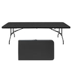 Homy Casa - Table pliante portable de 8 pi pour intérieur et extérieur, camping - Noir-Le format de 8 pi offre plus d’espace aux groupes