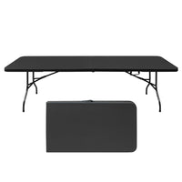 Homy Casa - Table pliante portable de 8 pi pour intérieur et extérieur, camping - Noir-Le format de 8 pi offre plus d’espace aux groupes