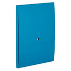 JAM Paper - Portefeuille vertical à fermeture pression - 12 1/8 x 9 x 1/2 - Kraft bleu-Taille : 12,125 po x 9 po x 0,5 po