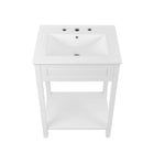 Modway - Altura 24" Vanette de salle de bain - Blanc blanc-Construction en MDF et panneau de particules