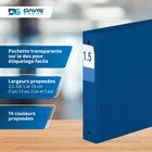 Davis Group Super économie, Reliure à anneaux ronds 1.5 po, paquet de 6 – Bleu Royal-Anneau Rond, Non-Verrouillage