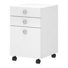 Bush Business Furniture - Classeur mobile à 3 tiroirs Echo, blanc pur (KI60101-03)-Stratifié thermofusionné sur bois composite
