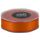 JAM Paper - Ruban de satin double face - 7/8" l x 25 m - Orange-Notre ruban décoratif est fabriqué à partir de satin double face de la plus haute qualité, avec une finition lisse !