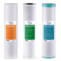 iSpring - F3WGB32BM ensemble de filtres de remplacement - 4,5 po x 20 po - fer et manganèse - paquet de 3-Filtre À eau pour toute la maison qui protège votre famille et vos appareils ménagers contre le fer, le manganèse et plus: Notre filtre à eau pour fer (FM25B) est spécialement conçu pour l'élimination du fer et du manganèse, réduisant le fer (max 3,0 ppm) et le manganèse (max 1,0 ppm). Sa durée de vie peut atteindre 3 fois celle du greensand, car le média catalytique n'est pas consommé durant le process