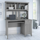 Bush Furniture Salinas – Bureau d'ordinateur avec niche - gris Cape Cod (MY72308-03)-Dimensions assemblées : 62 7/8 po H x 47 1/6 po L x 23 1/5 po P