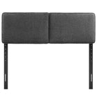 Modway - Lindee Tissu Boucle Tête de lit complète, Slate-Pieds en bois
