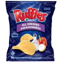 Ruffles – Croustilles assaisonnées, 40 g, 48/paquet-Assaisonnées