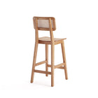 Manhattan Comfort - Versailles tabouret de comptoir industry chic 15,75" - nature-Comprend un repose-pieds en bois de frêne