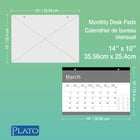 BrownTrout - 2026 Calendrier de bureau mensuel de 18 mois - Bonnie Marcus - 14 po x 10 po-Affichage Mural - Trou prévu pour faciliter l'accrochage mural