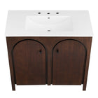 Modway - Appia 36" Vanette de salle de bain - Blanc noyer-Assemblée requise