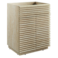Modway - Render 24" Faux travertin Armoire de toilette de salle de bain (évier non inclus) - Travertin-Armoire à coiffeuse de salle de bain